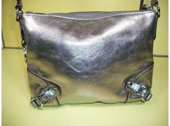 Authentic 'Silvered'  Michael Kors Leather Handbag - Great Piece !