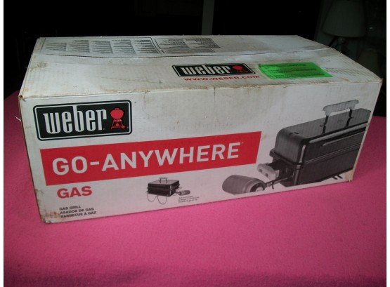 Brand New WEBER 'Go Anywhere' Portable Gas Grill - Never Used Or Unboxed