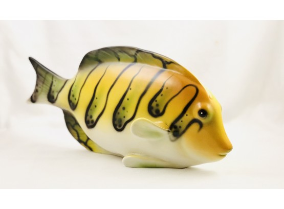 Mid Century Ceramic Fish Sculpture - Made In Italy And Dated 1969