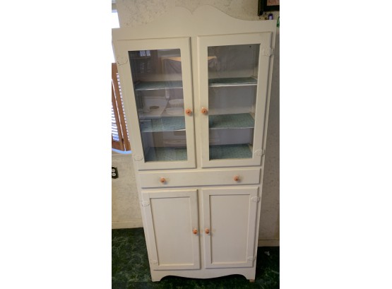 Four Door One Drawer White Painted Country Cabinet