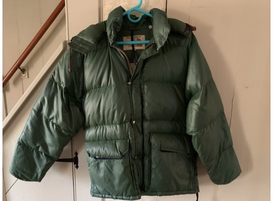 Vintage Green North Face Puffer Coat