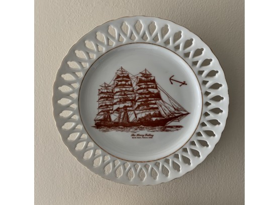 Porcelain Plate With “the Henry Failing” Ship