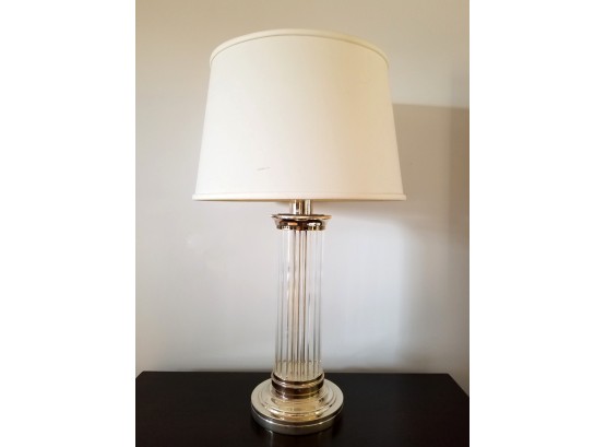 Elegant Mercury Glass And Silverplate Accent Lamp By Restoration Hardware