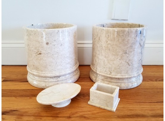 Solid Marble Bath Accessories