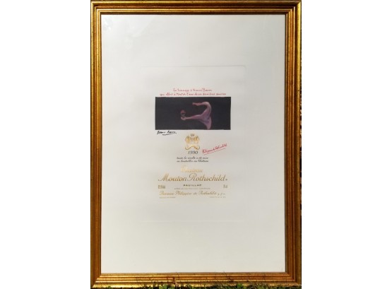 Chateau Mouton Rothschild Wine Label With Art Work By Francis Bacon
