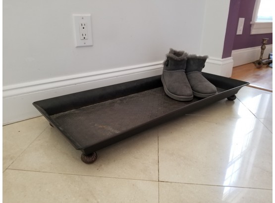 Footed Metal Boot Tray