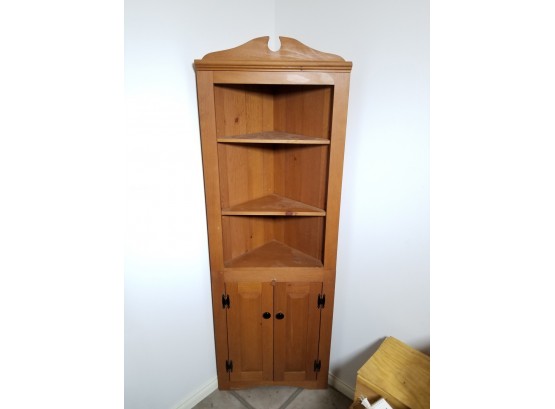 Vintage Pine Corner Cabinet