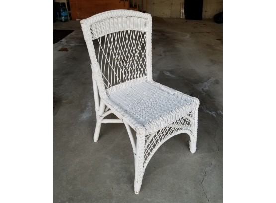 Vintage Wicker Accent Chair (AS IS)