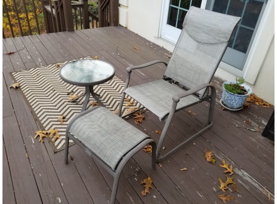 Outdoor Lounge Chair And Ottoman