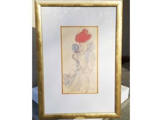 Picasso Garnet De Paris Art Print With COA 'Woman With A Red Hat'