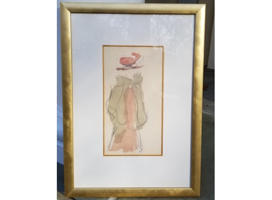 Picasso Garnet De Paris Art Print With COA 'Woman With A Reddish Brown Hat And Green Cape'