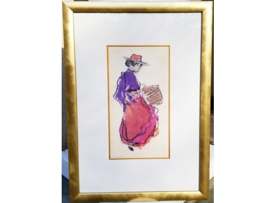 Picasso Garnet De Paris Art Print With COA 'Girl With A Hatbox (milliners Apprentice)'