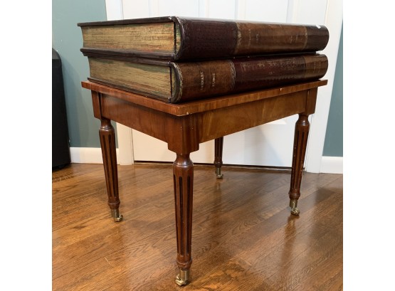 Library Book Table With Hidden Drawers On Casters