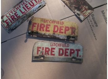 Vintage Litchfield, Ct.Fire Department Plates 4