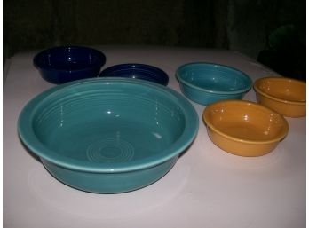 Fiesta Ware Bowls Assorted 6 Pieces