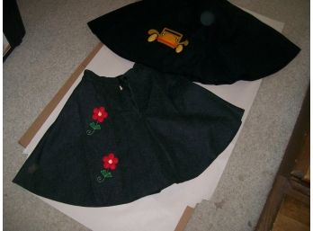 2 Skirts 50's Style Children 's Size 10 And 6 Adorable Both Vintage  With Tags.