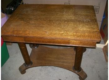Oak Library Table Antique