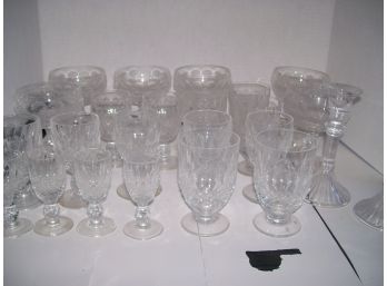 Crystal Glass  Assorted Lot 24 Pieces Vintage