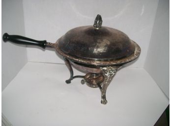 Vintage  Ornate Silver Plate Serving Dish With Burner