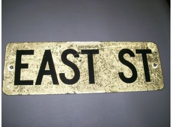 Old Metal Sign East St. One Sided