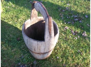Old Wooden Bucket Primitive