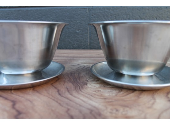 Great Pair Of LEONARD 18/8 Stainless Steel Bowls