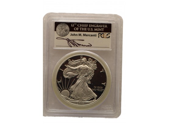 PCGS 2011 W WEST POINT PR70 DCAM PROOF DEEP CAMEO SILVER EAGLE SIGNED