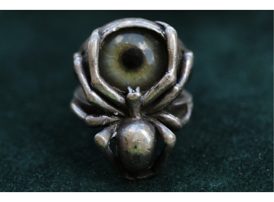 Spooky Eye Wrapped Around Eye Sterling Silver Ring