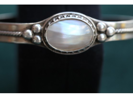 Carolyn Pollak Sterling Silver Pearl Cuff Bracelet Dh