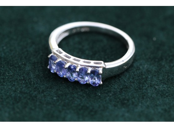 Sterling Silver Tanzanite Ring Size 9