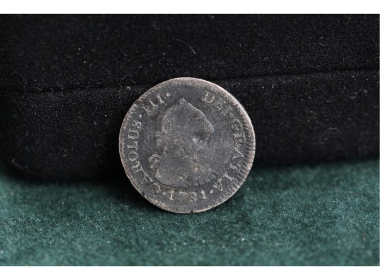 1781 Spanish Half Reale Coin