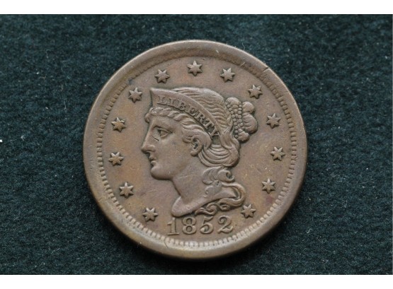 1852 Large Cent Coin Dh