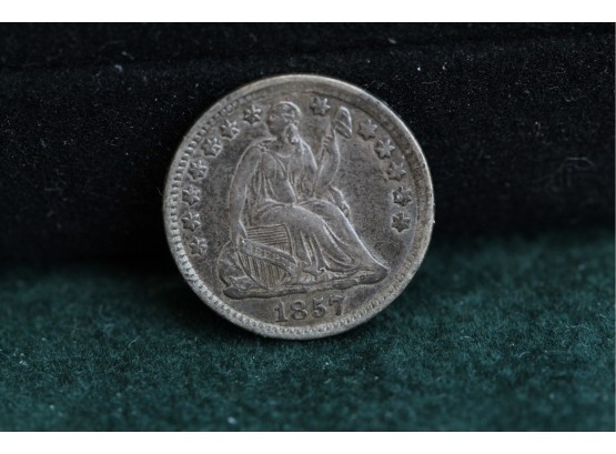 1857 Silver Half Dime Coin