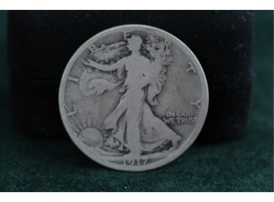 1917 S Silver Walking Liberty Half Dollar Sc