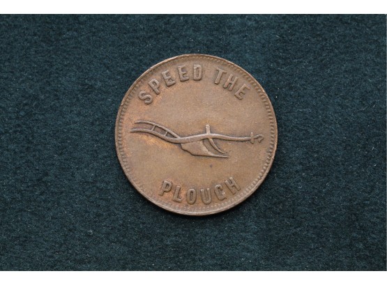 1860 Prince Edward Island Success To Fisheries Speed To Plough Token Dh