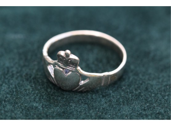 Sterling Silver Irish Wedding Band Claddagh Ring Size 9