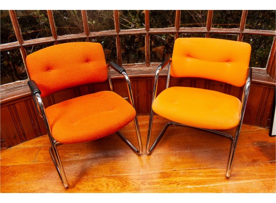 Mid-Century Modern Orange Chairs