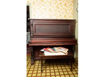 Antique Victorian Upright Piano By J. & C. Fischer Of New York