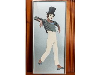 Silver Tone Mime Painting