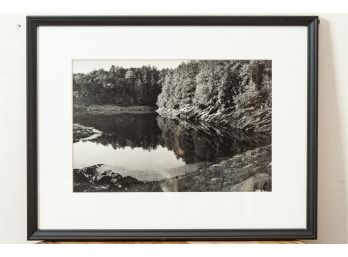Framed Black & White Lake Photo By Betty Pia