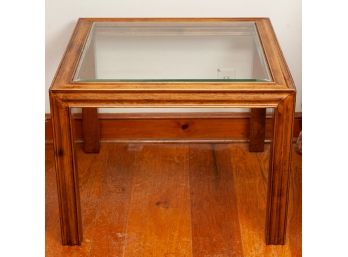 Glass Inlay Accent Table