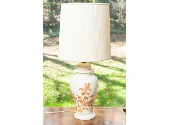 Hand-Painted White Porcelain Table Lamp