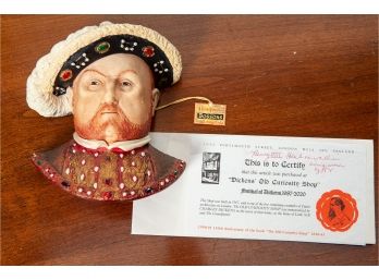 Hand-painted Bossons Henry VIII Wall Ornament