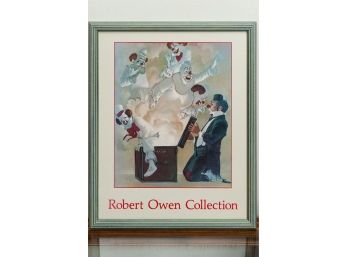 Framed Clown Print From The Robert Owens Collection