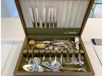 Miscellaneous Group Of Silver-Plated Serving Pieces