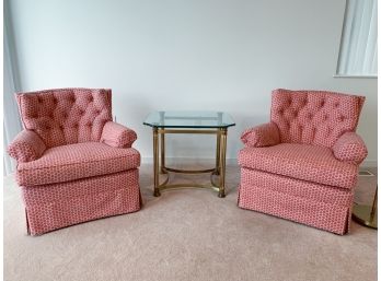 Pair Mid-Century Club Chairs By Drexel