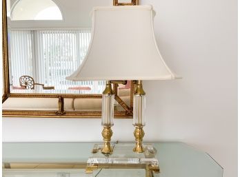 Hollywood Regency Style Double Column Lamp