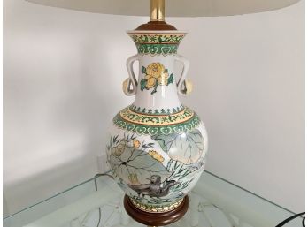A Chinese Vase Made Into A Table Lamp