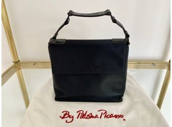 Paloma Picasso Black Nylon Handbag With Dust Bag