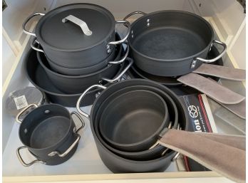 Large Group Of Calphalon Pots And Pans, Approx 26 Pieces